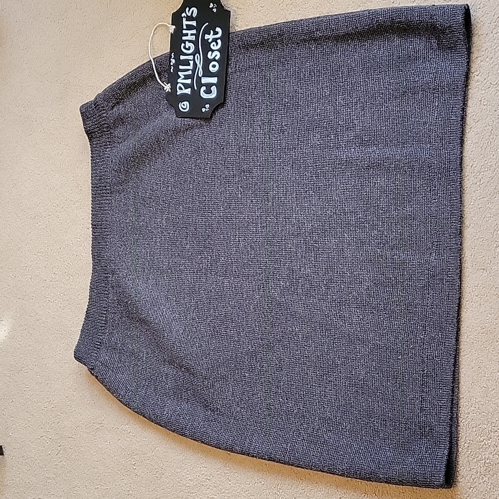 Geoffrey Beene Sport Sweater Skirt XL Gray